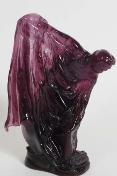 Olivier Brice, Daum Pate de Verre, "Discobole": Daum pate de verre "Discobole". French, 20th century. Signed. Height 14", width 8 1/2". Condition: Appears fine.
