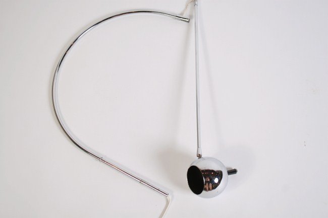 Orbiter Chrome Wall Light, 20th C.: Orbiter chrome wall light. Designed by Robert Sonneman, 20th century. Length 31".