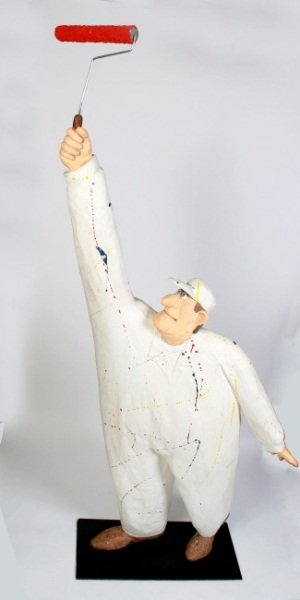 Stephen Hansen (B. 1950), Painter: Stephen Hansen (American, born 1950). Painter. Paper mache. Signed. From an edition of 20. Height 74", width 48".