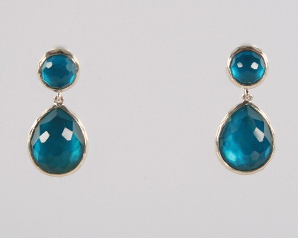 Ippolita Wonderland Rock Candy Snowman Earrings: Ippolita Rock Candy Snowman sterling drop earrings. 20th century. Sterling silver drop earrings set with faceted quartz. Total weight 7.9 grams.