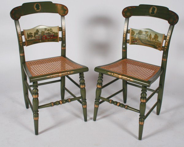 Pair Of L Hitchcock Limited Edition Chairs Mar 19 2015