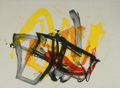 Cleve Gray (1918-2004), Untitled: Cleve Gray (American, 1918-2004). Untitled. Color lithograph. Signed "Gray-" lower right and numbered "1/35" lower left, all in pencil. Printed area 21" x 29", paper 26 5/8" x 34 1/2". Provenance: Fro