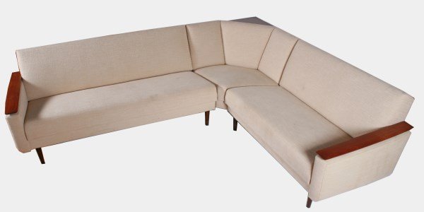 Wood and Upholstered Sectional Sofa (1 of 3)