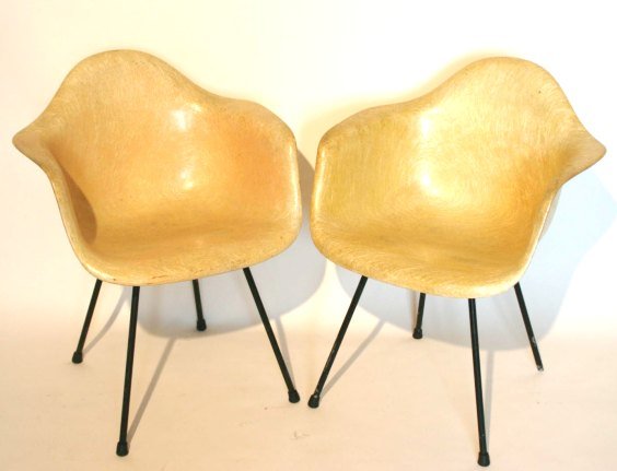 Pair of Charles and Ray Eames Zenith Shell Chairs (1 of 2)