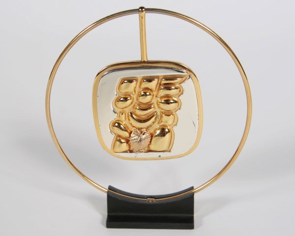 Miguel Berrocal (1933-2006), "Torso Verona": Miguel Berrocal (Spanish, 1933-2006). "Torso Verona". Bronze. Numbered "759/1000" to reverse. Pendant dimensions 2 1/2" x 2 1/2". Total length 8 3/4".