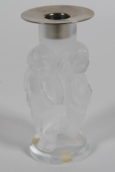 Lalique Crystal Candlestick (1 of 3)