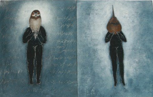 Cindy Kane (B. 1957), Two Acrylic Paintings (1 of 2)