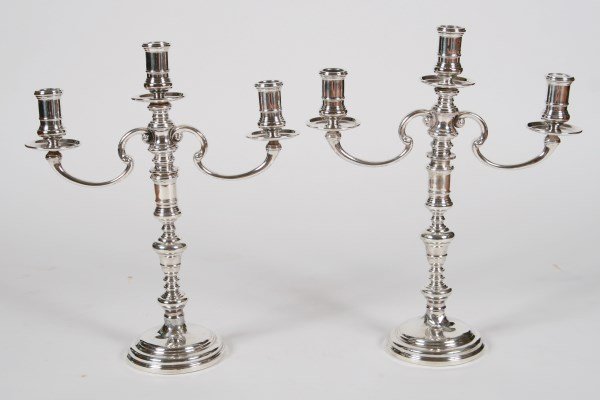 Pair Currier & Roby Sterling Candelabra (1 of 1)