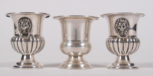 Group of 3 Sterling and Silverplate Footed Cups (1 of 4)