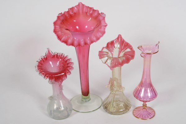 Group of Four Art Glass Vases (1 of 1)