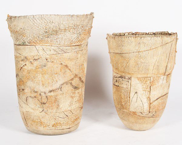 Artist Unknown (20th C.), Pair of Ceramic Vessels (1 of 3)