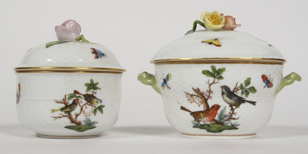 Group of Two Herend Covered Sugar Bowls (1 of 2)