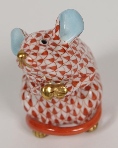 Herend Porcelain Mouse Figurine (1 of 4)