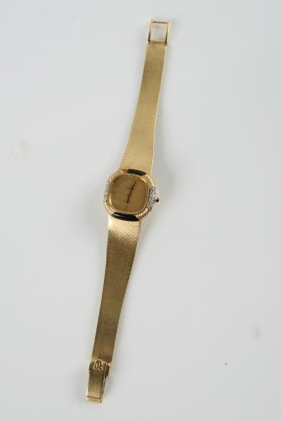 18K Gold, Diamond and Black Onyx Omega Wristwatch (1 of 2)