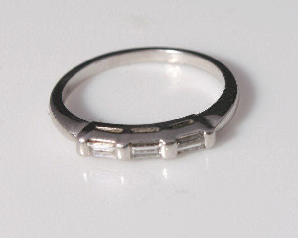 Ladies Platinum and Diamond Wedding Band (1 of 1)