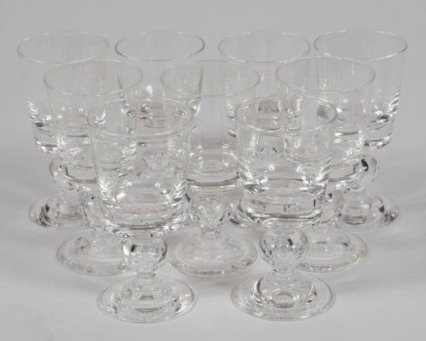 Set of 9 Steuben Crystal Goblets, #7926 (1 of 2)