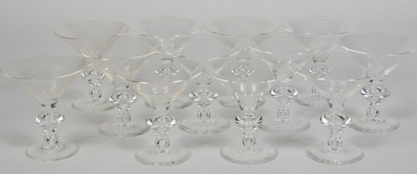 Set of Twelve Steuben Champagne Glasses, #7737 (1 of 4)