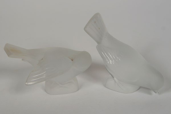 Group of Two Lalique Crystal Bird Figurines (1 of 2)