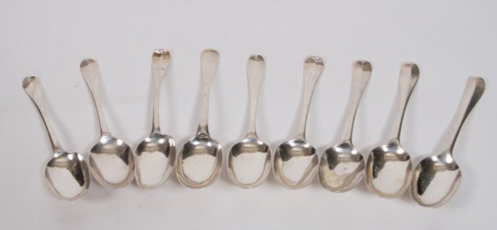 Set of Ten Benjamin Smith Sterling Silver Spoons (1 of 3)