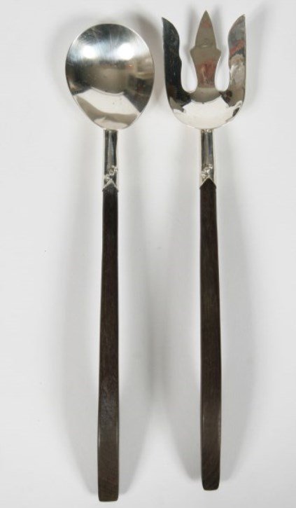 Set of Two Mexican Sterling and Wood Pieces (1 of 1)
