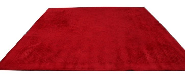 Edward Fields Rug: Edward Fields machine made wool area rug. American, 20th century. Signed in selvedge. 156" x 156".