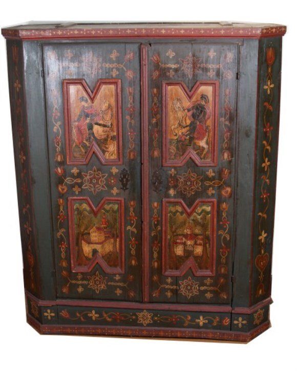Pennsylvania Dutch Painted Armoire (1 of 6)