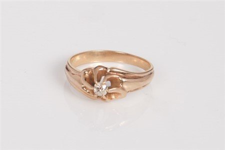 Gent's 14k Gold and Diamond Belcher Style Ring (1 of 2)