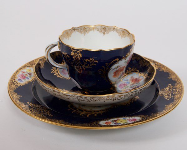 Meissen Porcelain Plate, Saucer and Teacup (1 of 6)