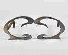 Jean-Paul Creations Stainless Steel Andirons (1 of 2)