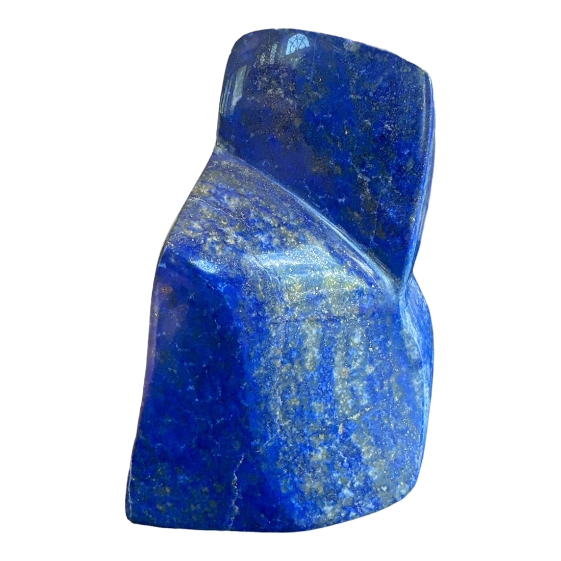 Lapis Lazuli Rough Polished Tumple Stone. 0.66 KG: Elevate your space with this Lapis Lazuli Rough Polished Tumble Stone, weighing 0.66 kilograms (1.45 pounds) and sourced from Afghanistan. Renowned for promoting communication, self-expression, and em