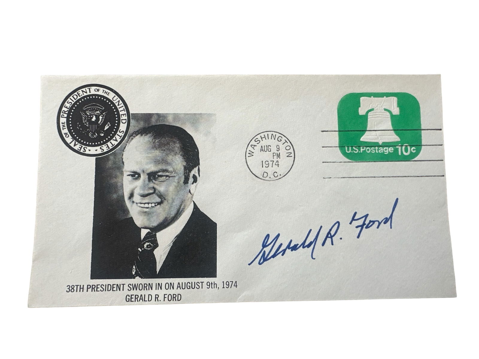 38th president Gerald Ford signed cover 1974 (1 of 2)