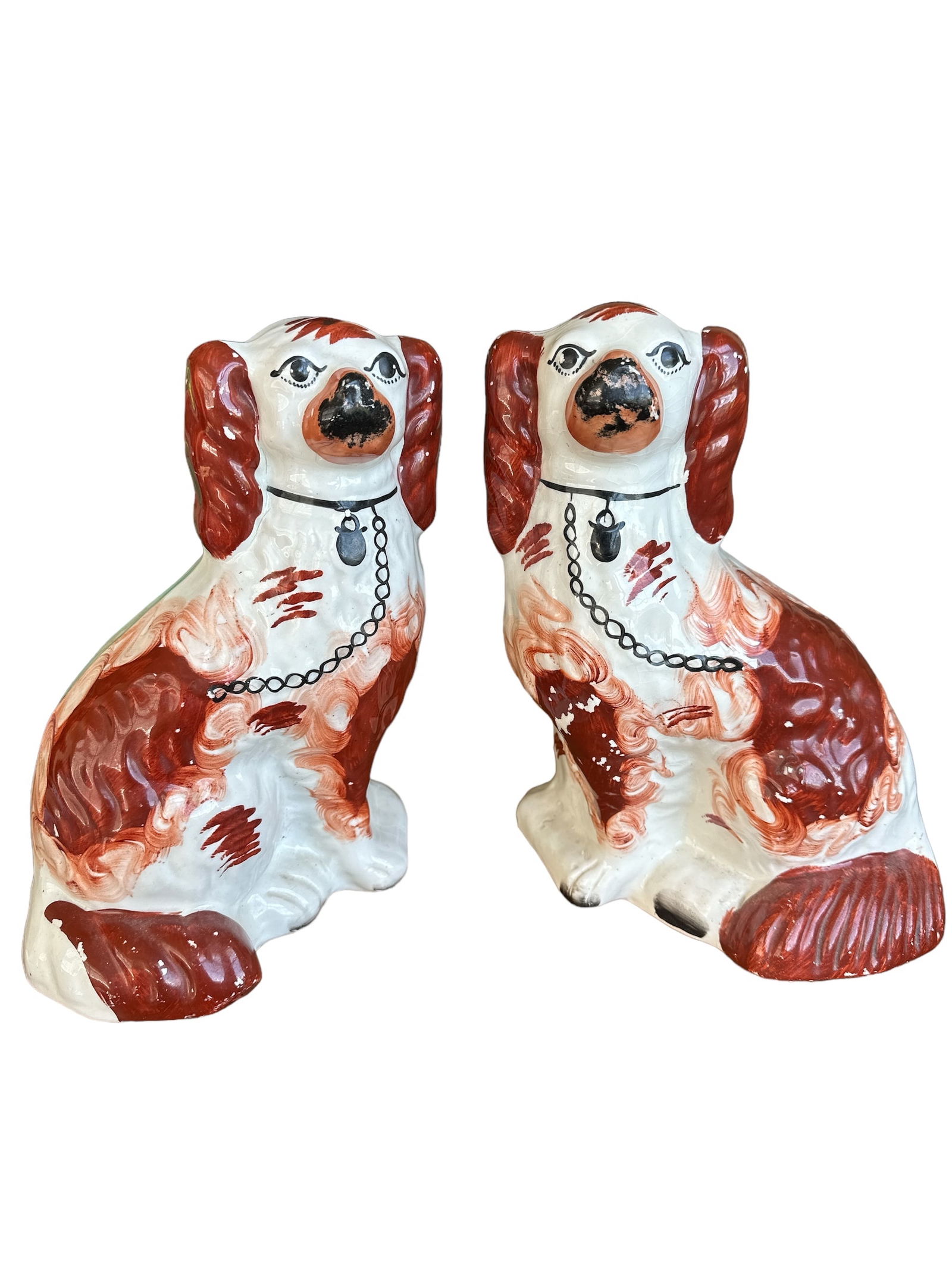Antique Pair of Staffordshire Dogs Vintage (1 of 5)