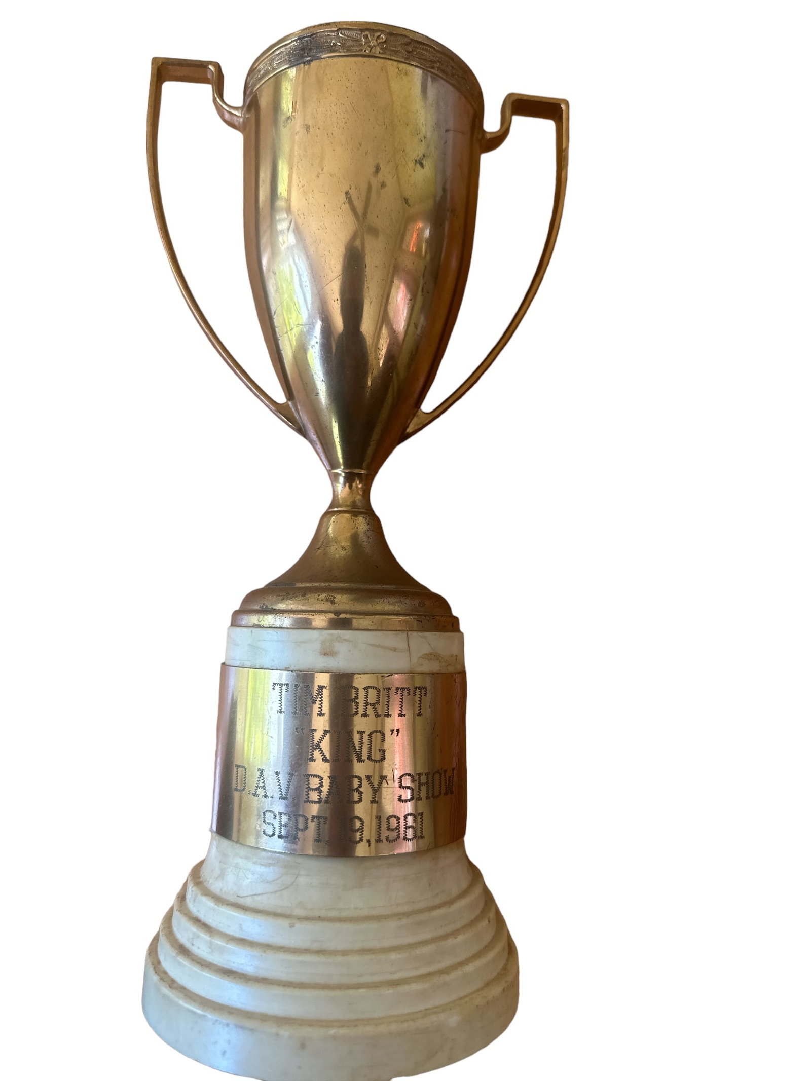 Vintage Trim Britt "King" D.A.V Baby show Sep/19/1961 Trophy: The Trophy is from 1961. Height 10.26 inch, width 5.20. see photos for detail.