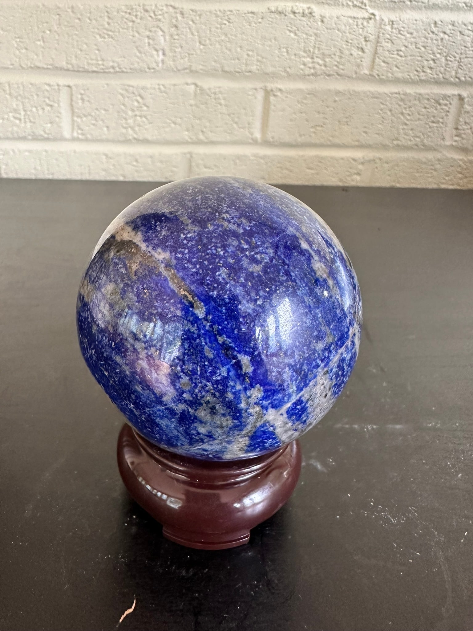 Authentic Lapis Lazuli Sphere Natural Stone Crystal Ball 1.30 lb (1 of 2)