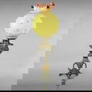 Antique Edward Miller & Co. Converted Oil Lamp with Fenton Burmese Shade