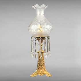 Antique Astral Lamp in the Style of Cornelius & Baker