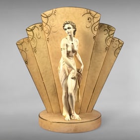 Vintage Scaglione Alabaster Nude Dancer Lamp