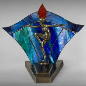 Art Deco Flapper Girl Accent Lamp
