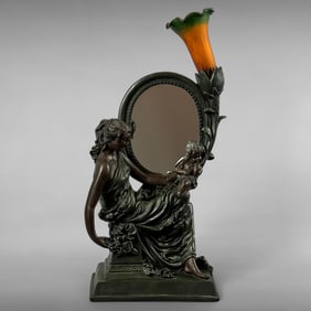 Art Nouveau Style Venus Mirror Table Lamp