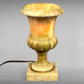 Grecian Urn Green Marble Accent Lamp