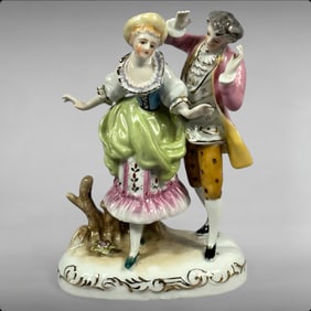 Vintage Japanese Porcelain Figurine of Dancing Couple