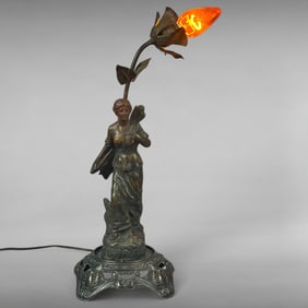 Bucheron Statue Lamp with Bronze Finish – 1973