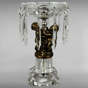 Crystal Brass Cherub Epergne – Early 20th Century
