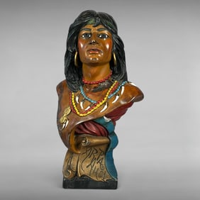 ARPAHOE Chalkware Indian Bust