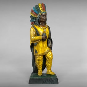 Mid-20th Century Resin Cigar Store Indian — Flat Back