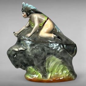 Early 20th-Century Austrian Porcelain Tobacco Jar