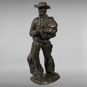 1986 Resin Sculpture — Western Mail Carrier by Largo