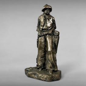 Late 20th-Century Resin Sculpture, Old Gunslinger
