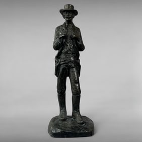 Late 20th-Century Resin Sculpture, Western Gunslinger by Michael Garman