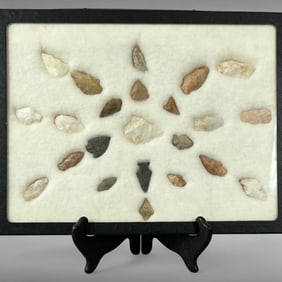 23 Native American Arrowheads — Pre-Columbian, Private Collector Provenance